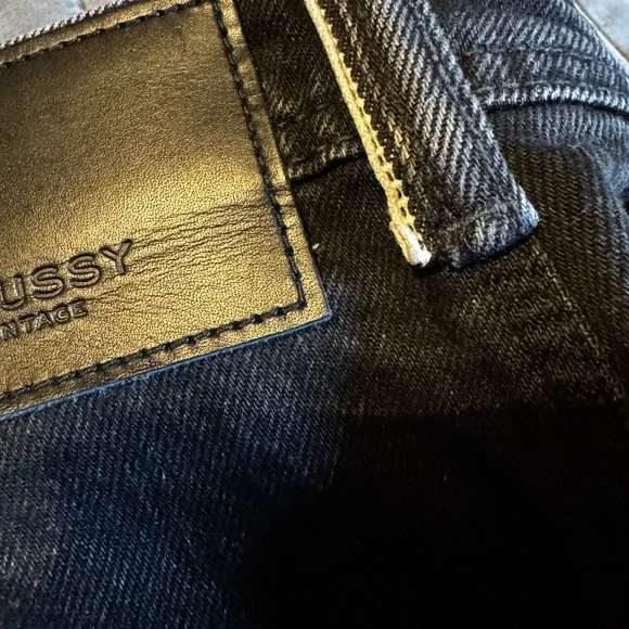 Moussy Elba wide cropped black denim size 28 - Picture 9 of 11